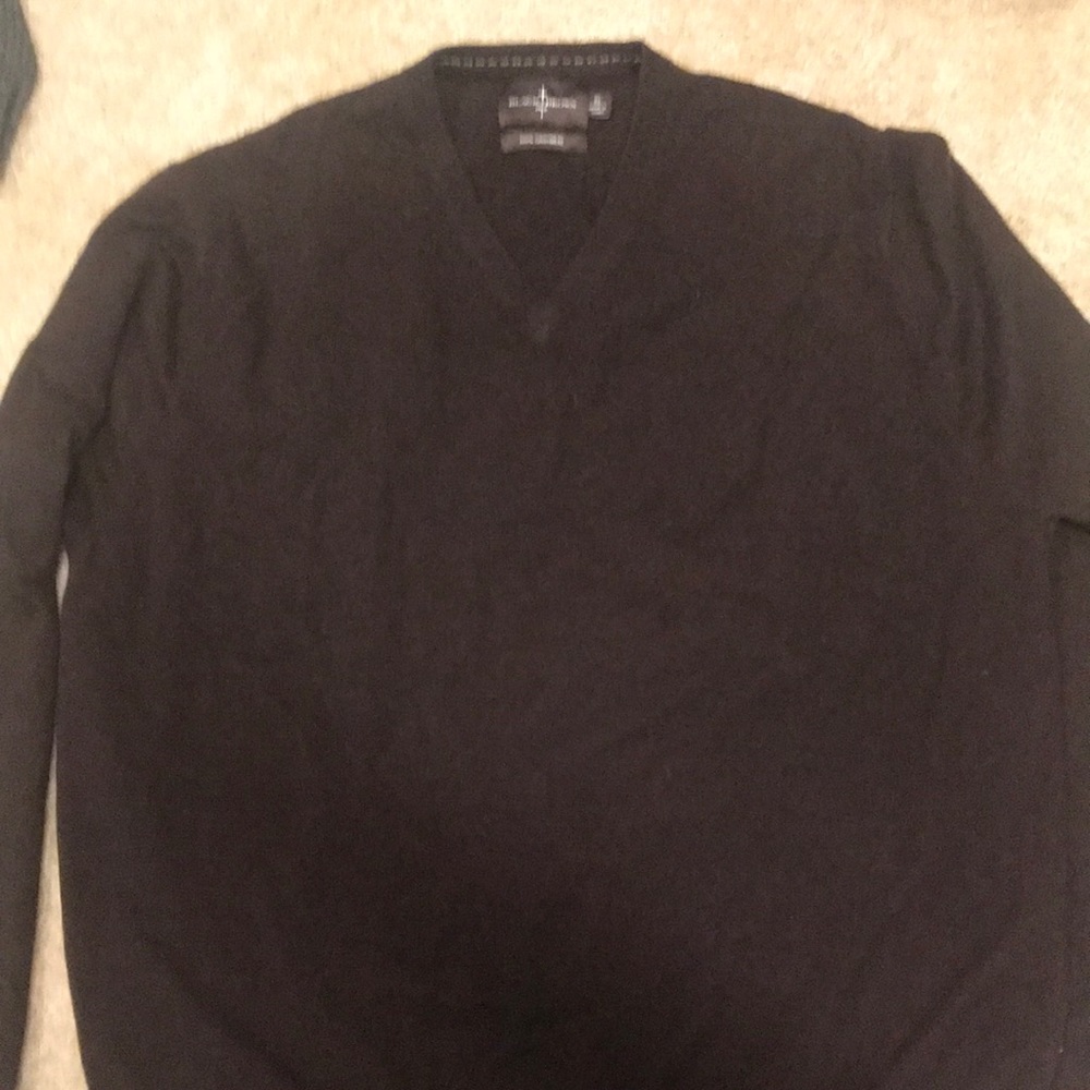 100% cashmere brown v neck men’s sweater